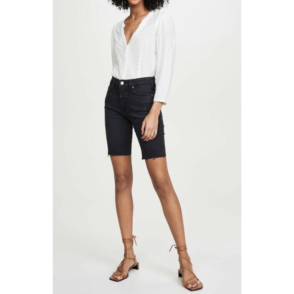 Trave Priscilla Womens Black Shorts Raw Hem  Size 27 NWT